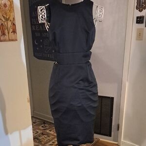 Cynthia Rowley Black Cocktail Sleeveless Dress With Side Cut Outs, Sz 4